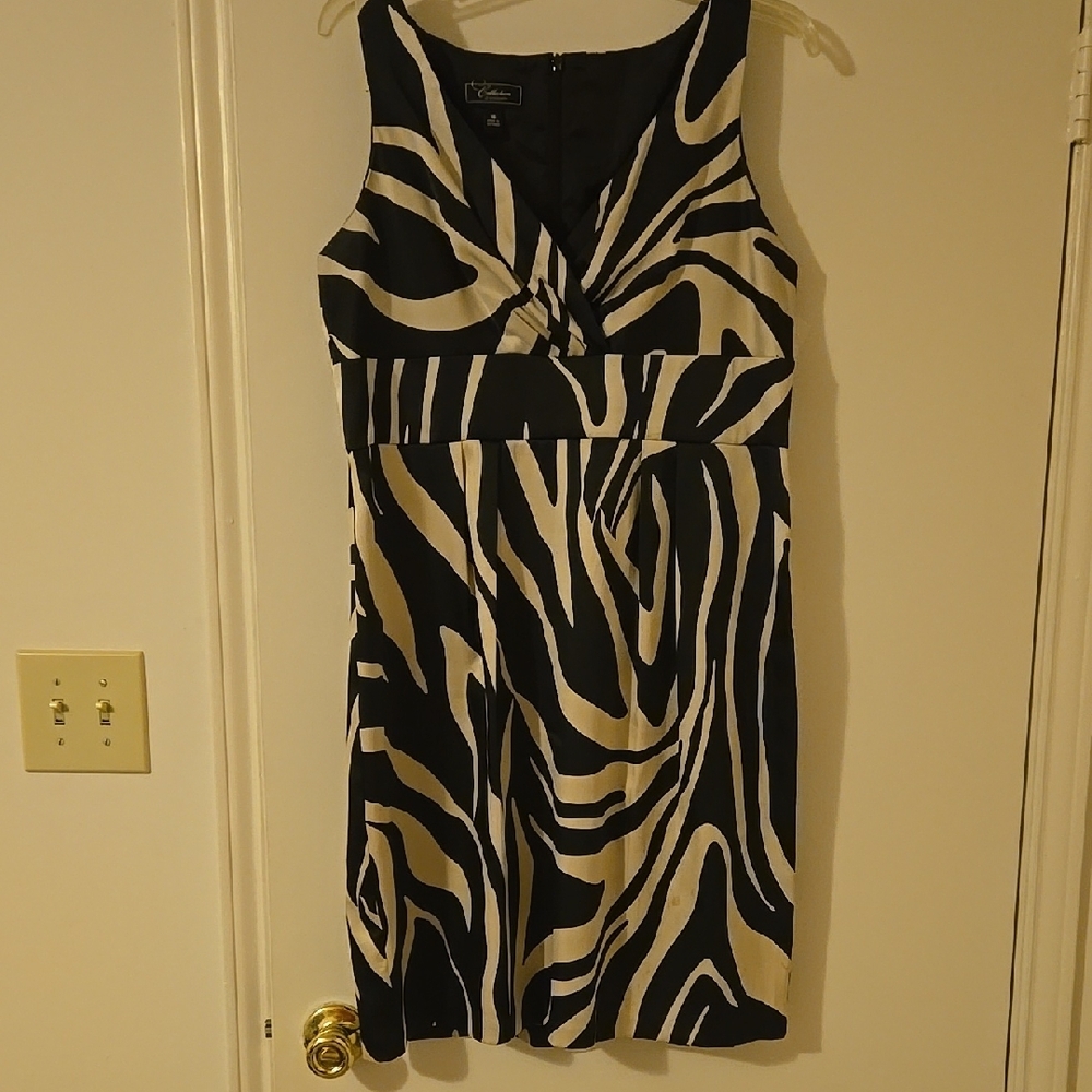 Zebra Print Sleeveless Dress